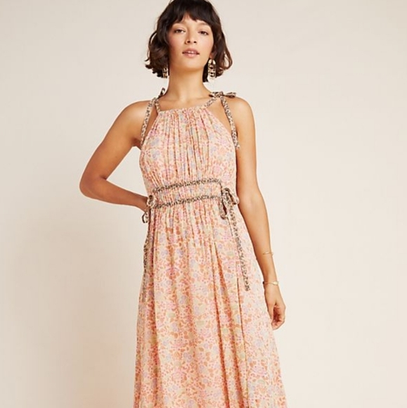 anthro maxi dress